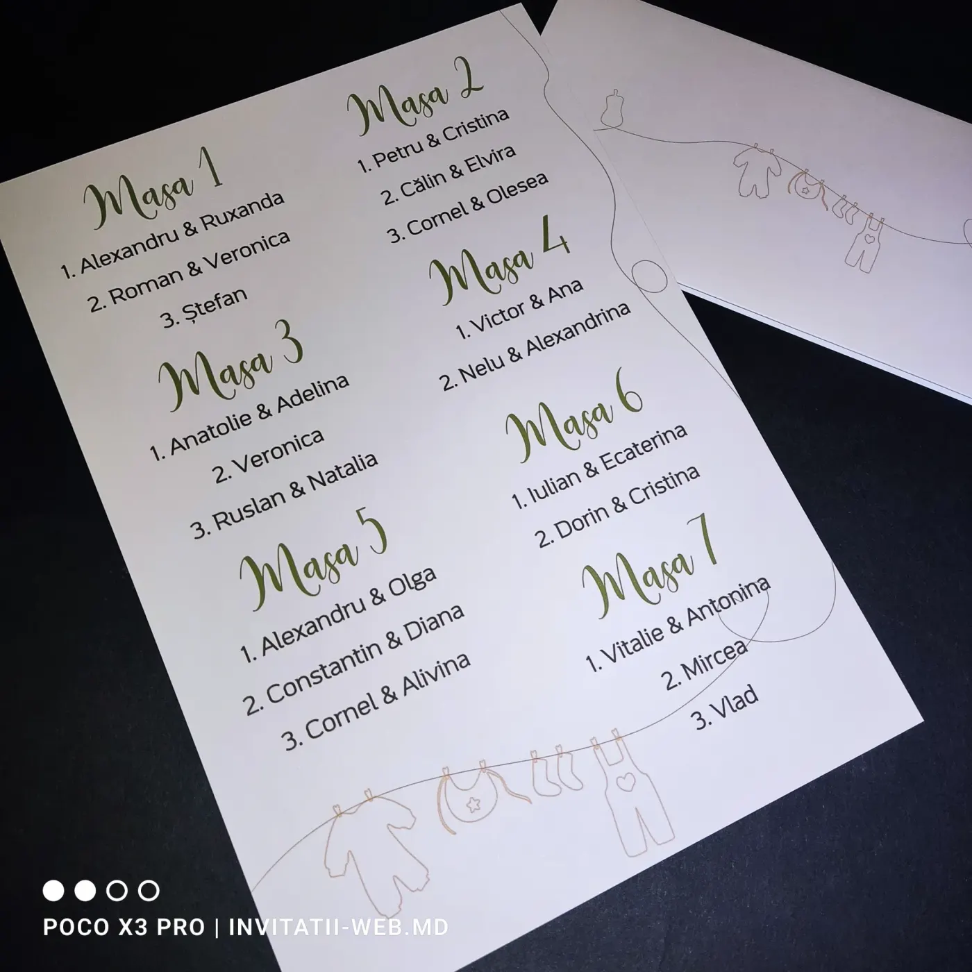 Listă de invitați pentru botez – model (A3) Minimalistă - Bej
