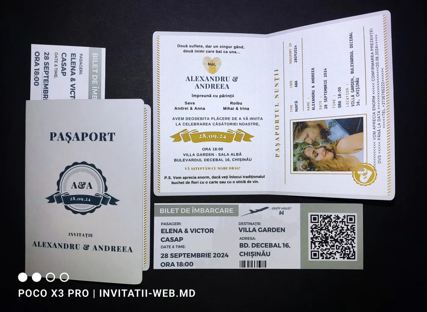 Invitație nuntă - Pașaport