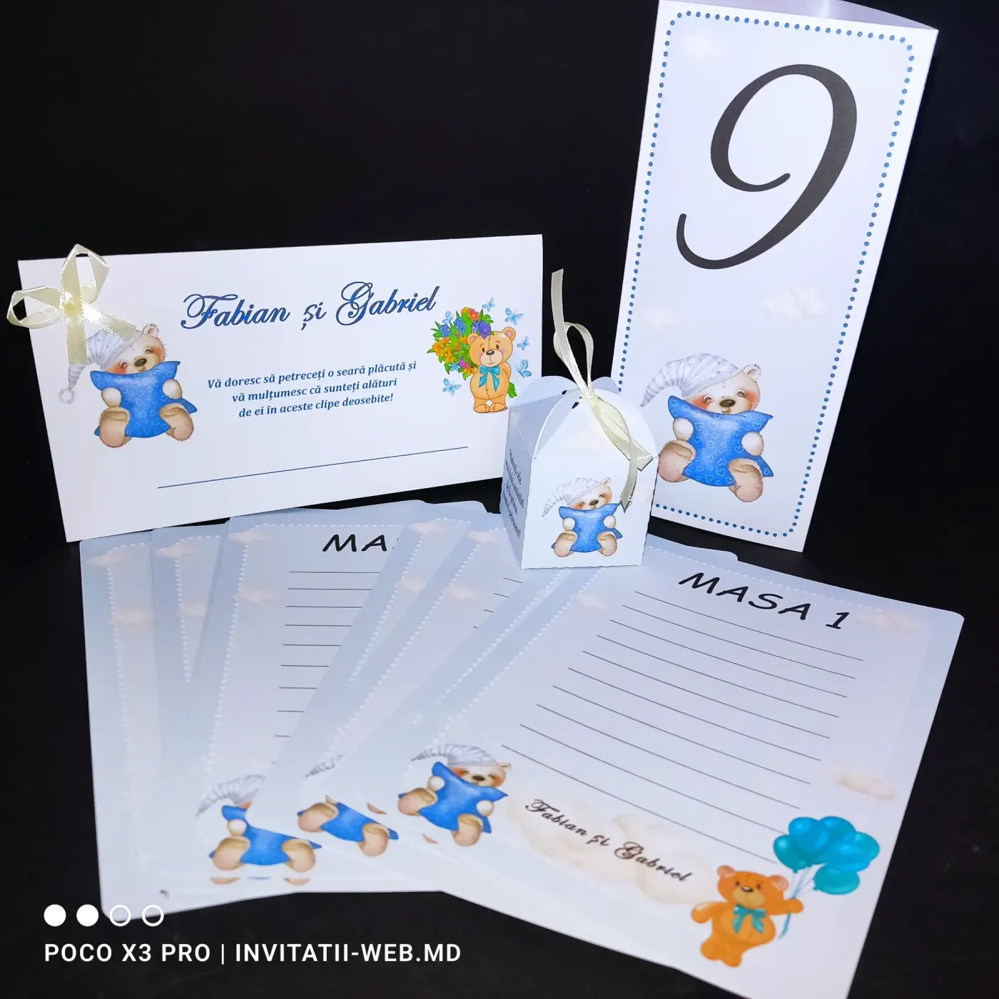 Set Listă & Număr – Ursul cu perna